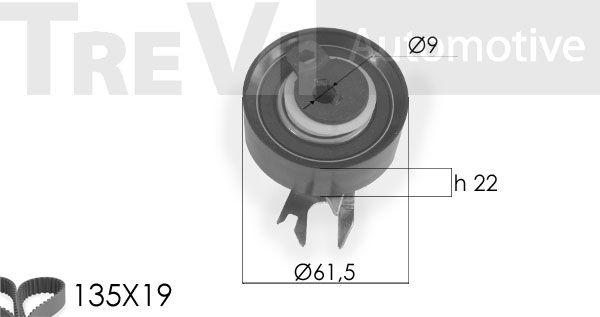 TREVI AUTOMOTIVE Hammashihnasarja KD1161